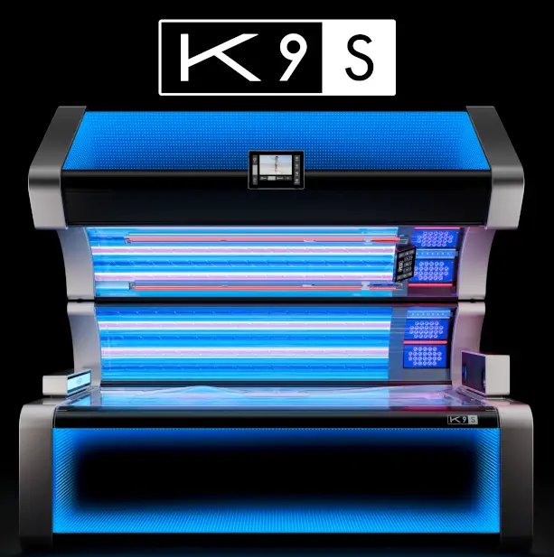 Megasun K9S infinity mirror interior at Lux Tanning Scunthorpe